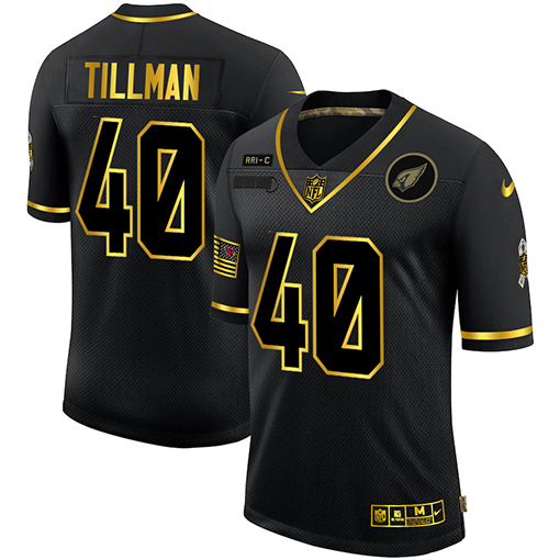 Arizona Cardinals 40 Pat Tillman Men Nike 2020 Salute To Service Golden Limited NFL black Jerseys
